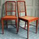 Pair of caned mahogany chairs, circa 1930.
