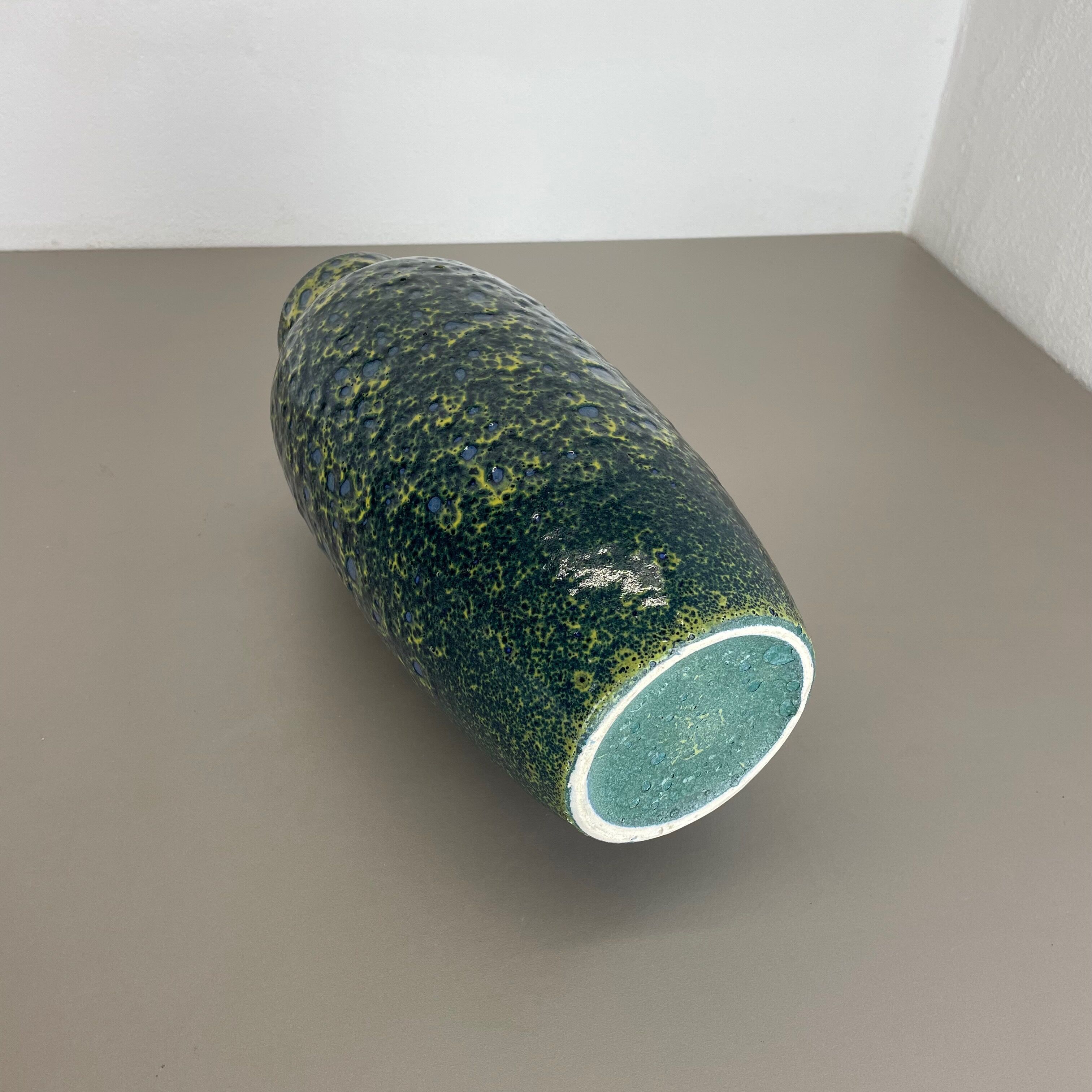 Rare Super Color Crusty Fat Lava Multi-Color Vase Scheurich, Germany WGP, 1970s