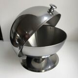 Metal sugar bowl style space age seventies 70s