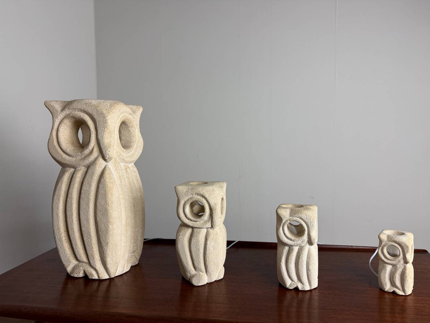 Ensemble de lampes à poser « Hibou » – attribué à Albert Tormos – Pier