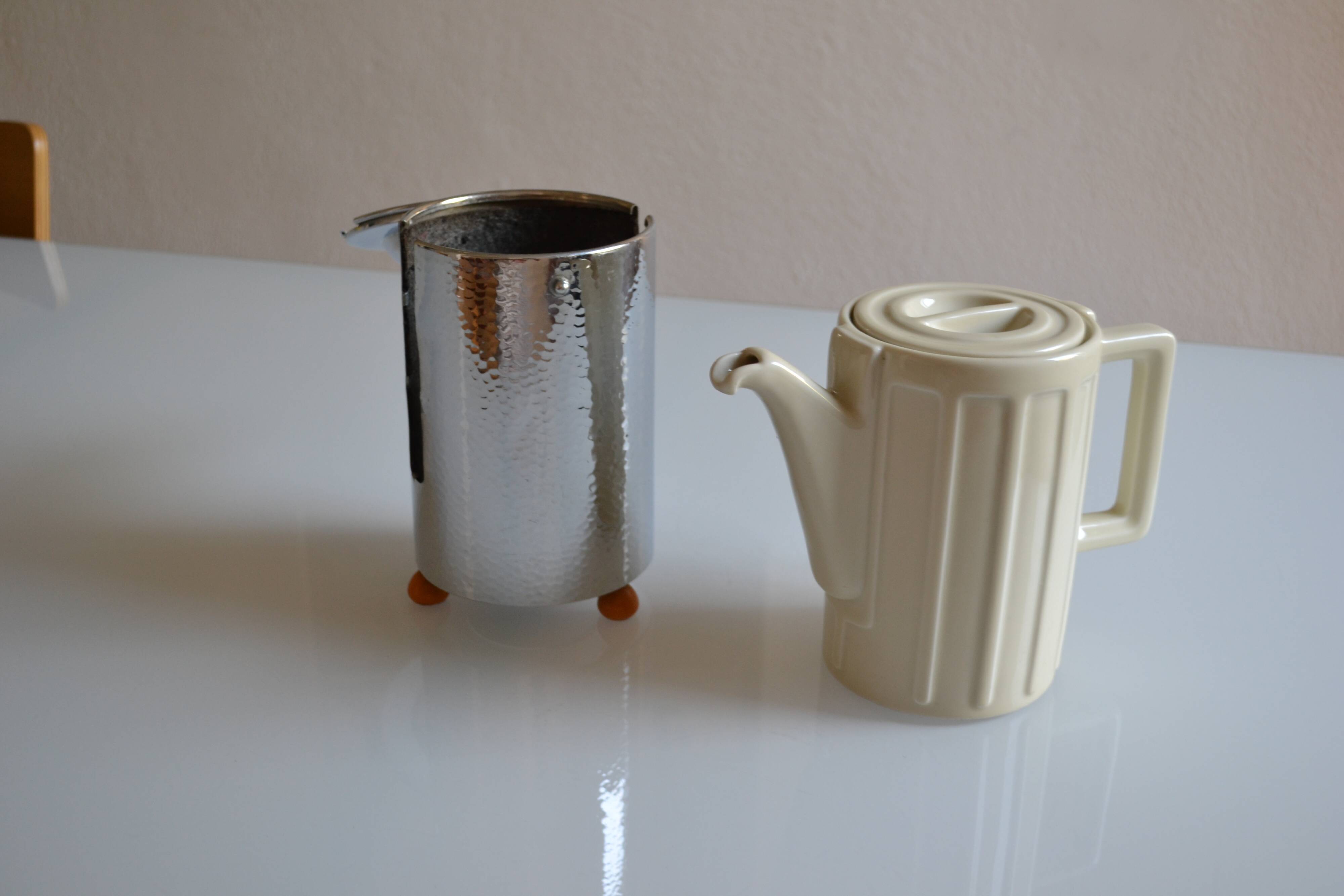 WMF Bauscher Weiden Germany 1930 Art Deco Bauhaus Teapot 1 liter