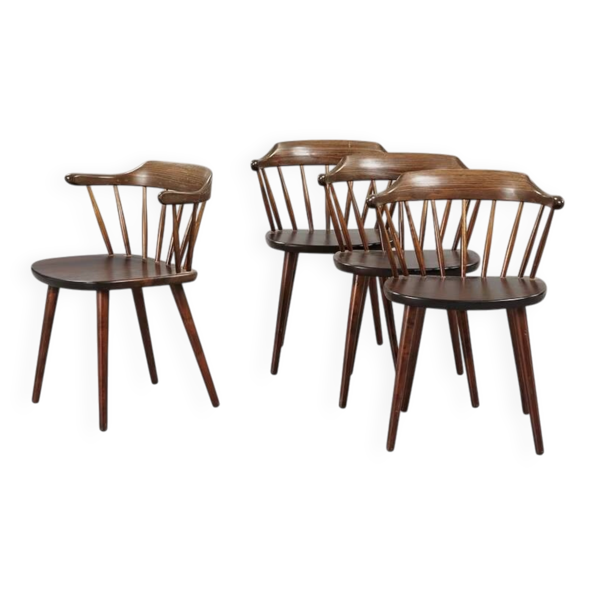 Set of 4 Chairs/Armchairs "Småland" Sweden 1960 - Yngve Ekström