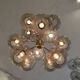 Holger Johansson, brass and grey glass chandelier, The Modern Scandinavian