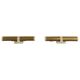 Pair of two-headed wall sconces in gold metal by ERCO, 1970s, Germany