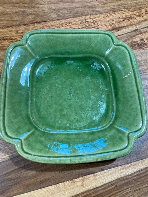 Biot green glazed earth plates