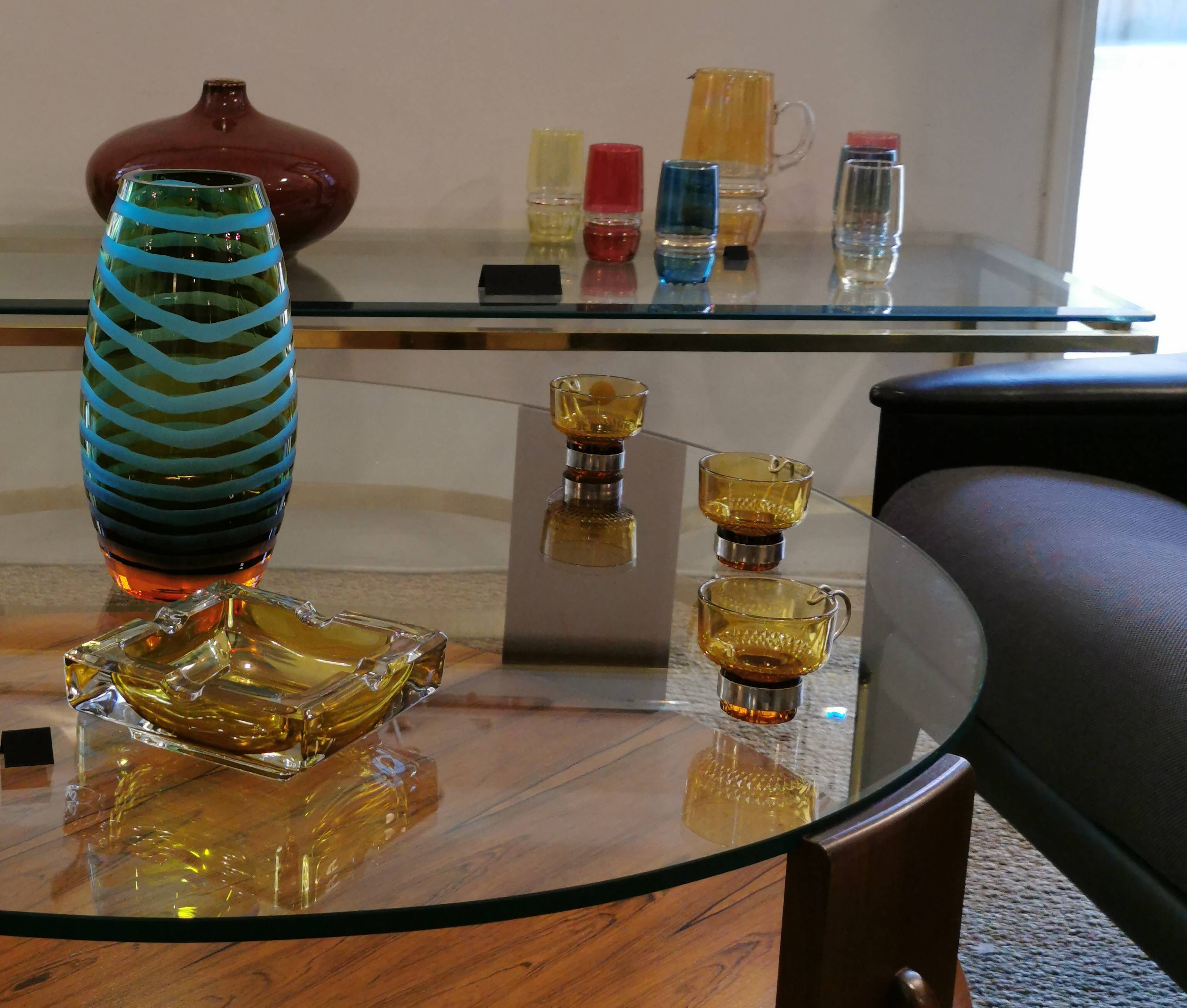 Multicolored orangeade service 60s