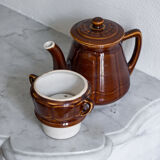 Vintage enamelled ceramic coffee maker