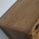 Antique German pine shop cabinet, early 20th century