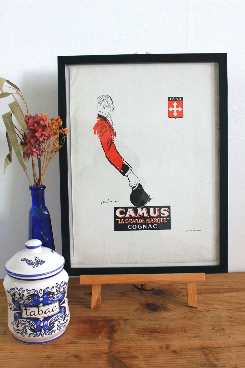 Original vintage poster advertising Cognac Camus - 1950s - 30x40cm