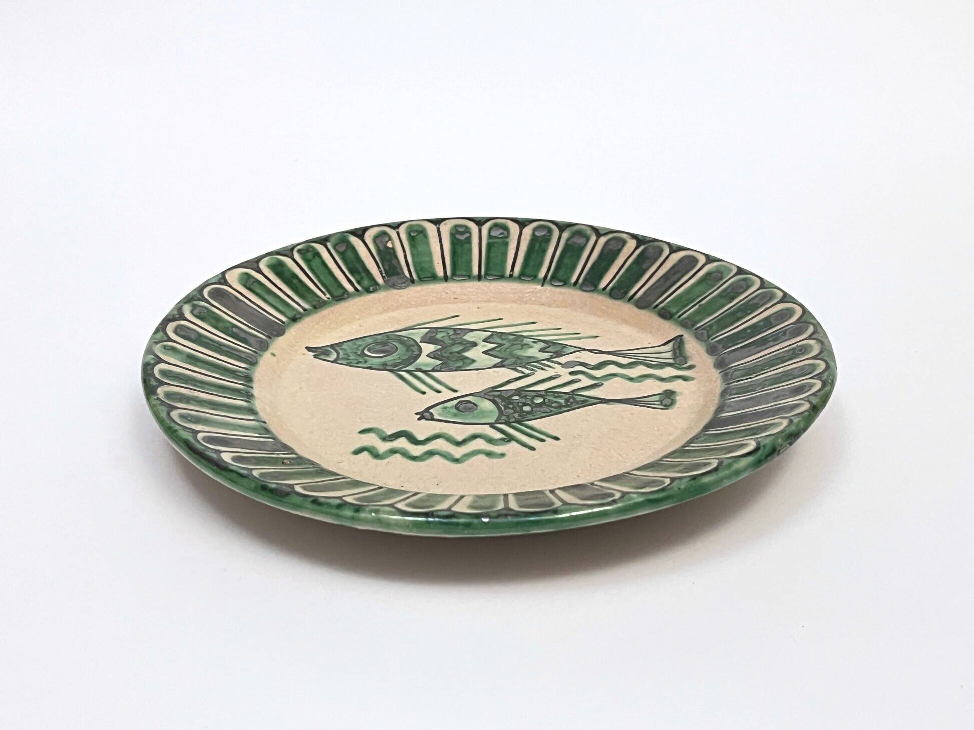 4 Vietri plates decorated by Fabbrica Ceramica Avallone, 1930s