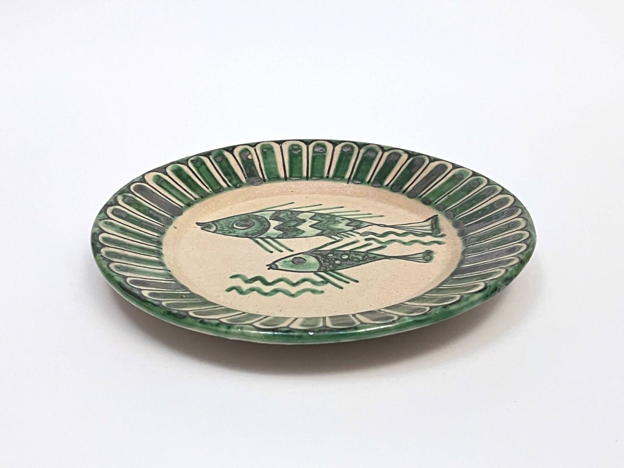 4 Vietri plates decorated by Fabbrica Ceramica Avallone, 1930s