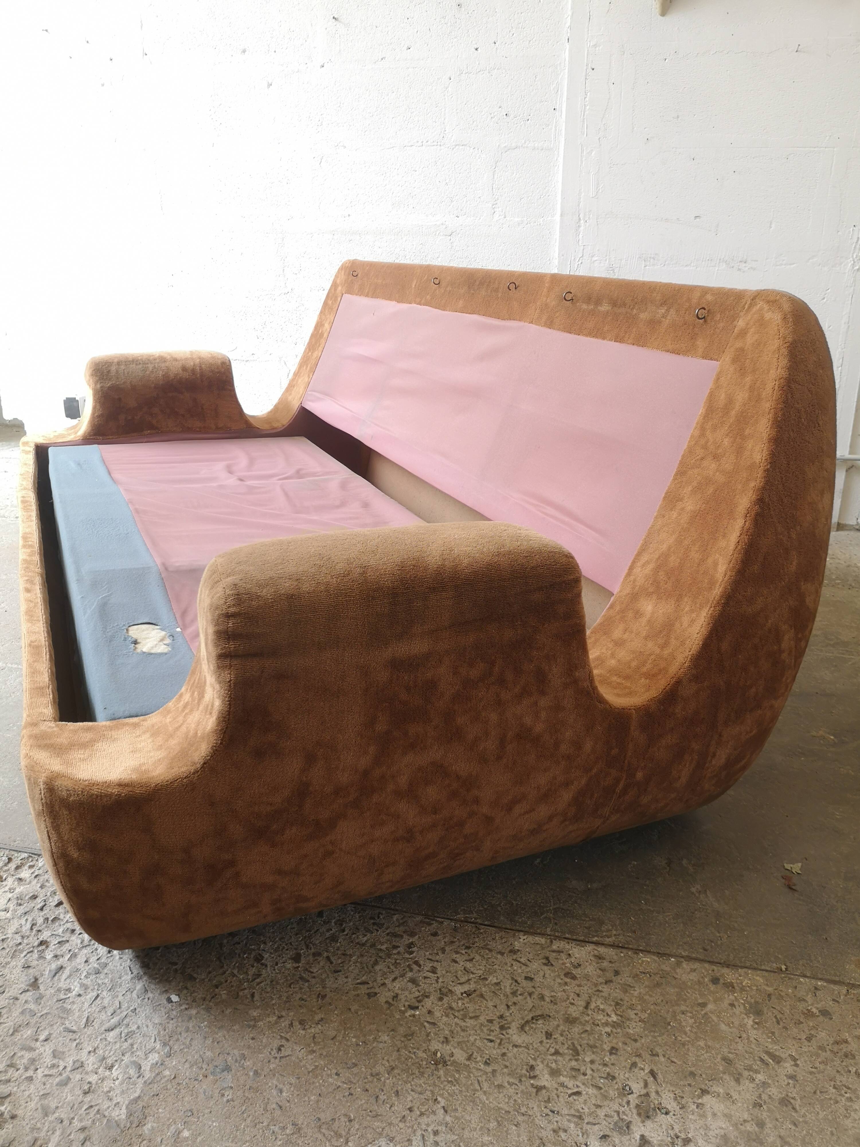Vintage velvet sofa