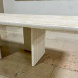 Table basse en travertin - Années 80