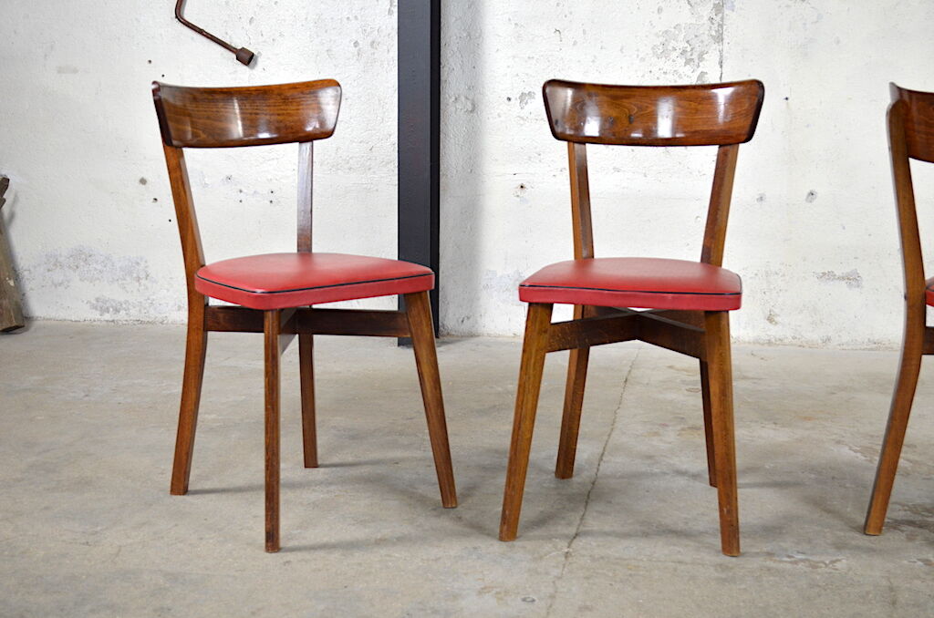 4 vintage romy bistro chairs 1950