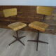 Set de 2 chaises d'atelier vintage pied étoile