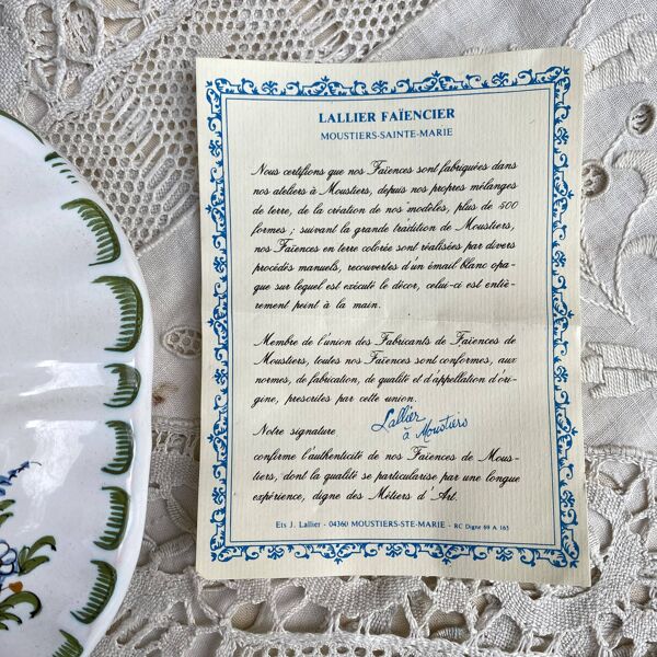 Soupière en faïence décorée main, Faïencerie Lallier