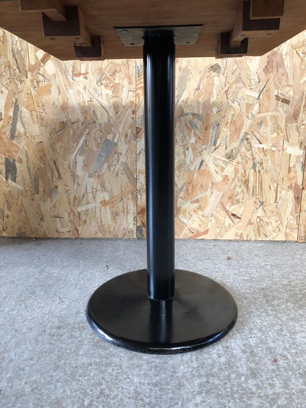 Ancienne table de bistrot pied fonte noir