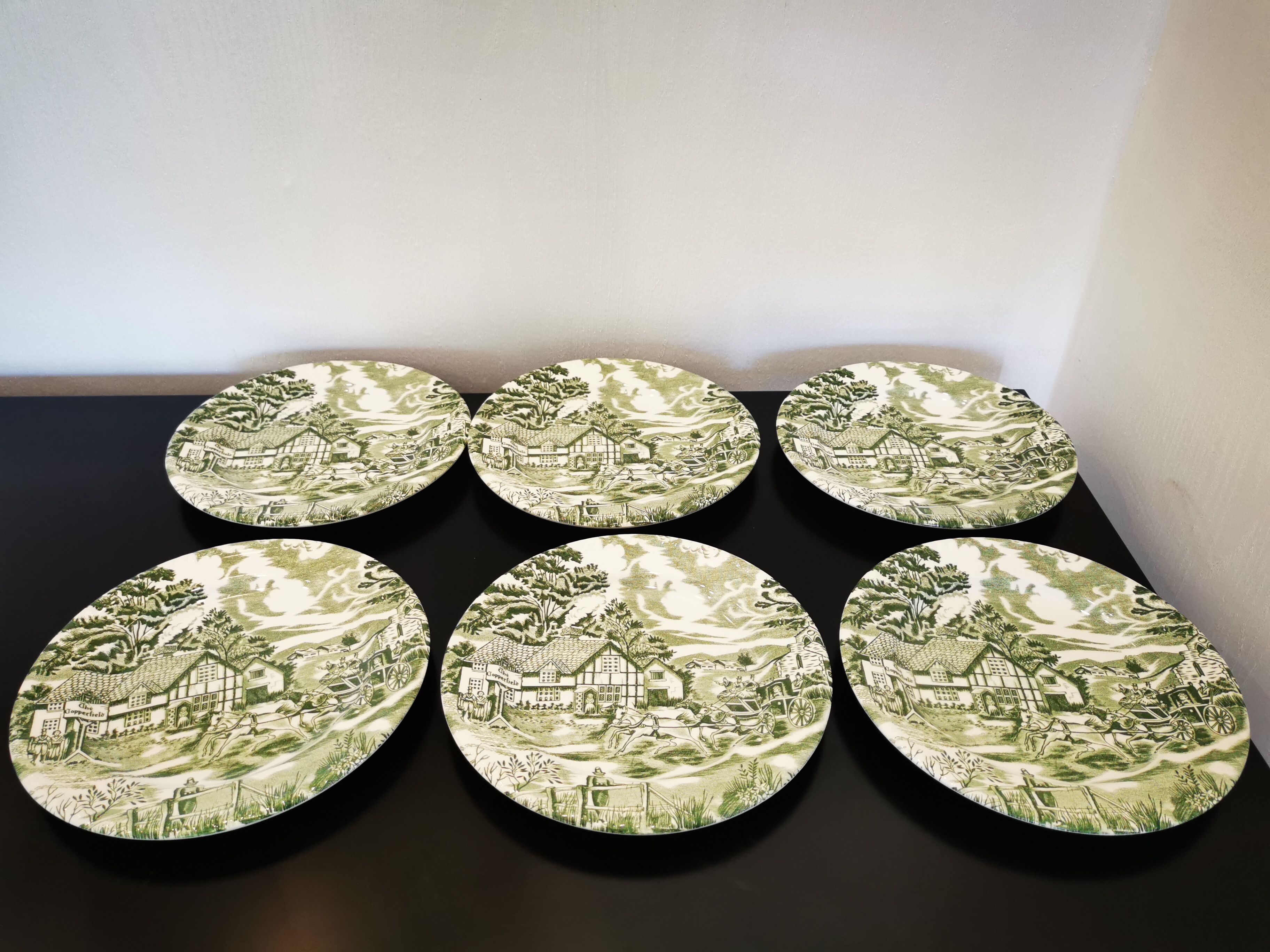 Set of 6 dessert plates English Style Lunéville