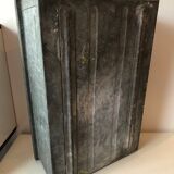 Old galvanized metal locker basket