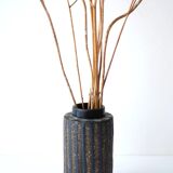 Mid-century modern Scandinavian brutalist pottery vase by Mari Simmulson for Upsala Ekeby, 1970s