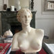 Antique bust in patinated plaster