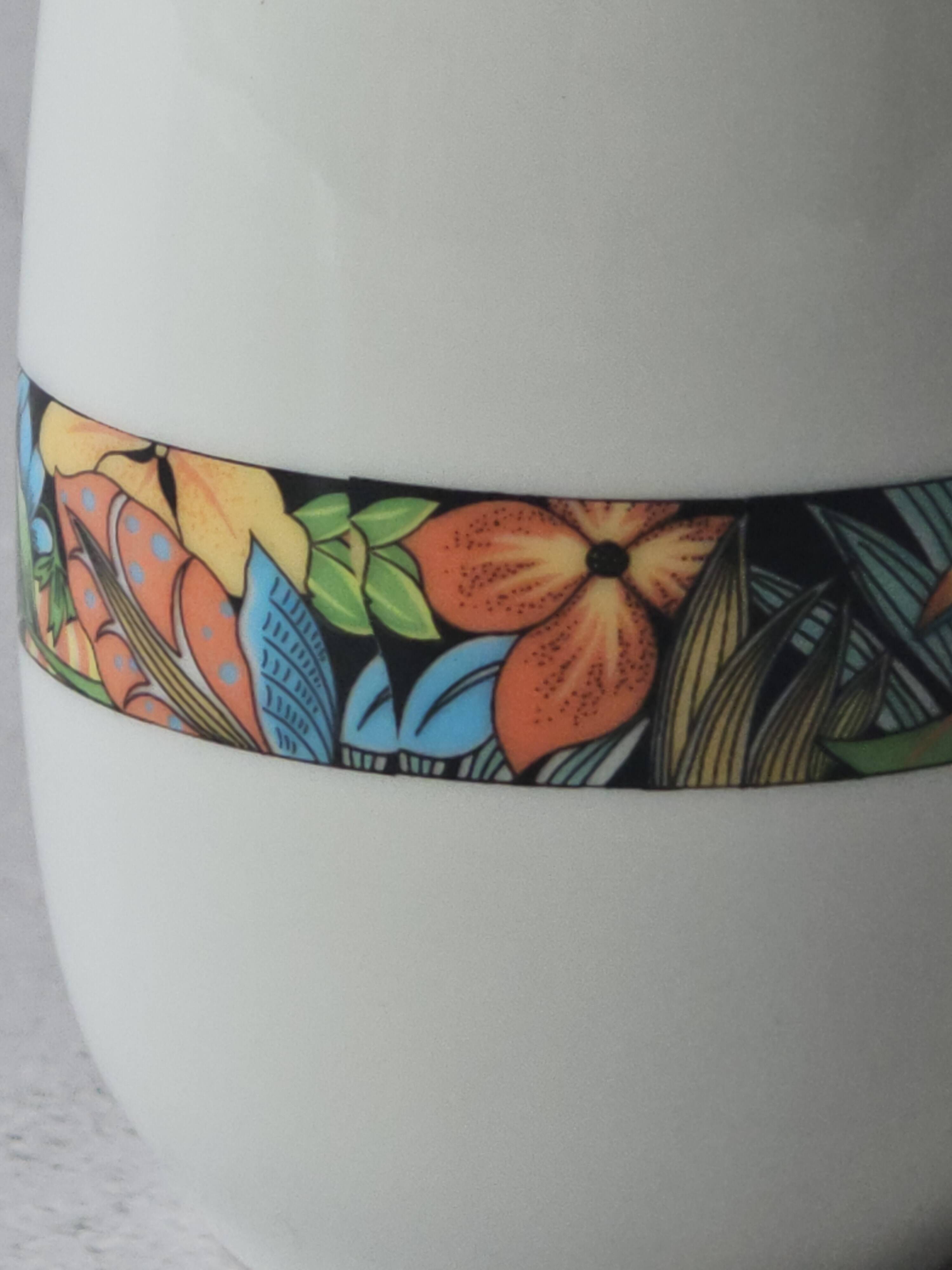 Small white porcelain vase from the Toucan collection by Pillivuyt.