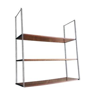 Wall shelf String wood and metal - vintage 1950