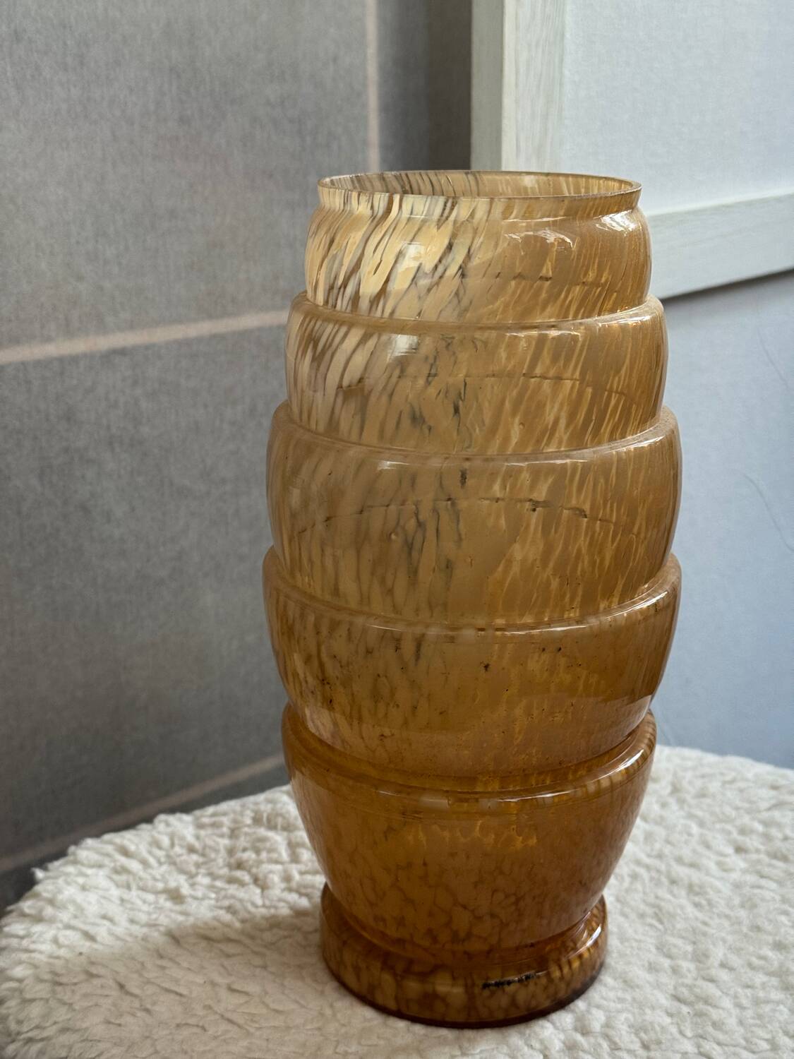 Molded glass vase from Clichy