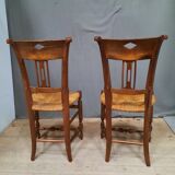 Pair of chair straws directoire