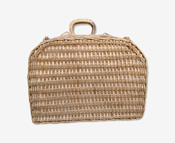 Valise osier vintage