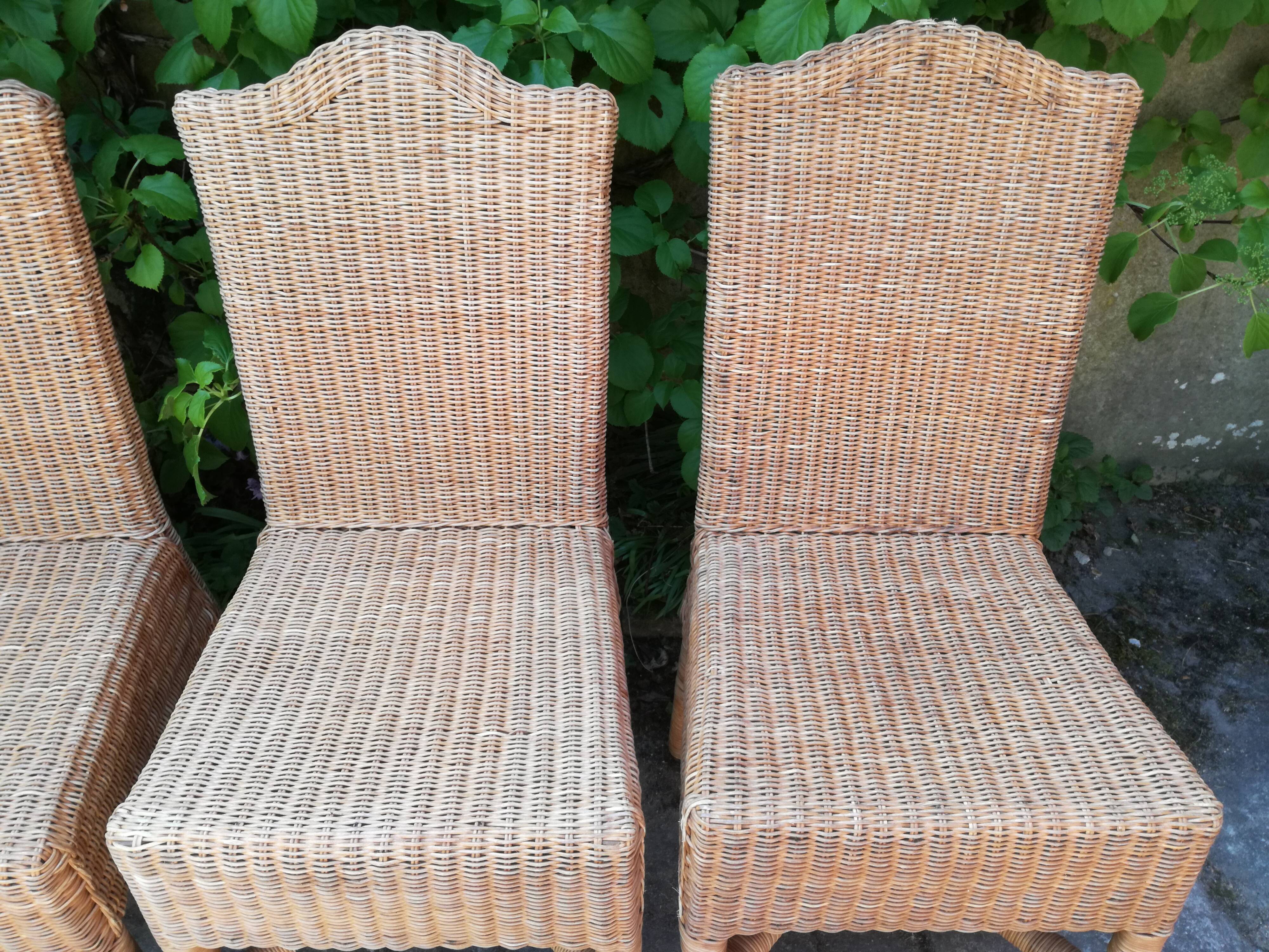 70's vintage bamboo and wicker chairs