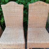 70's vintage bamboo and wicker chairs