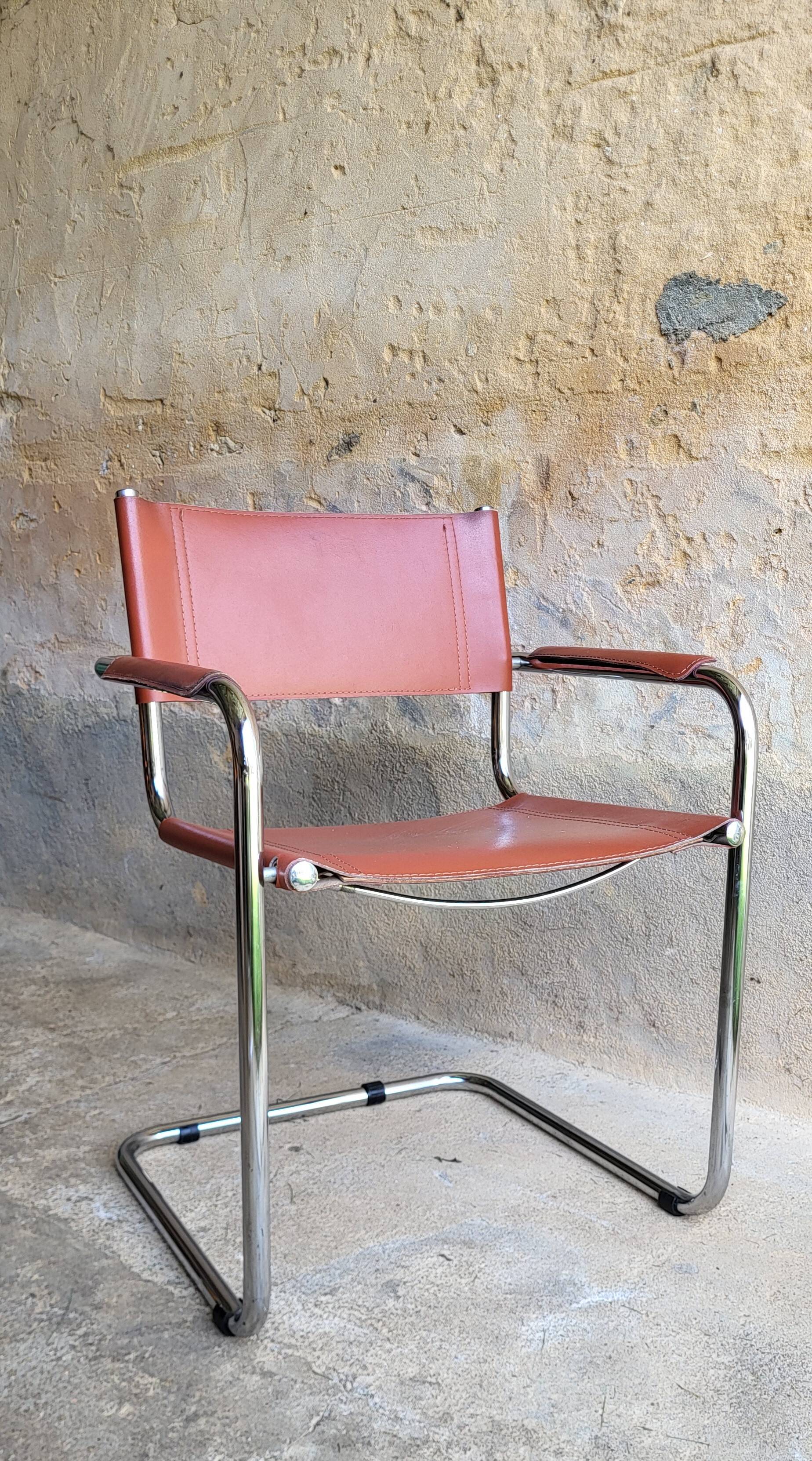 Leather Cantilever Chair