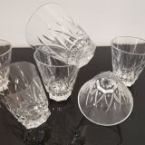 6 verres à porto en cristal ciselé vintage