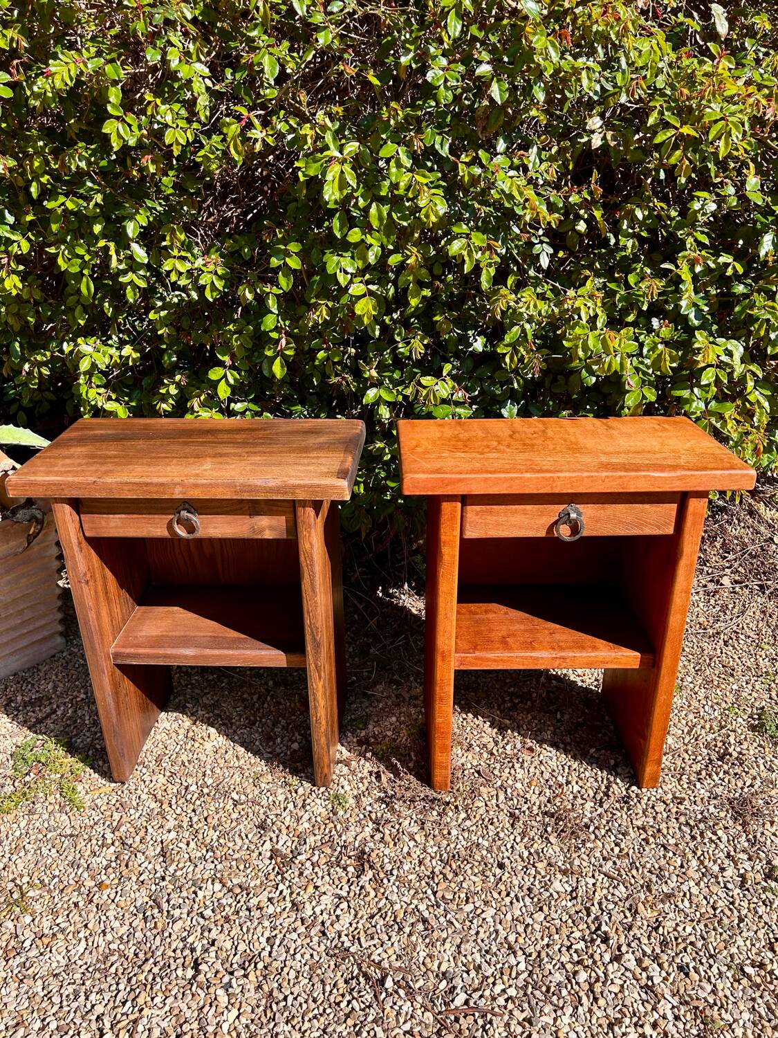 Brutalist bedside tables