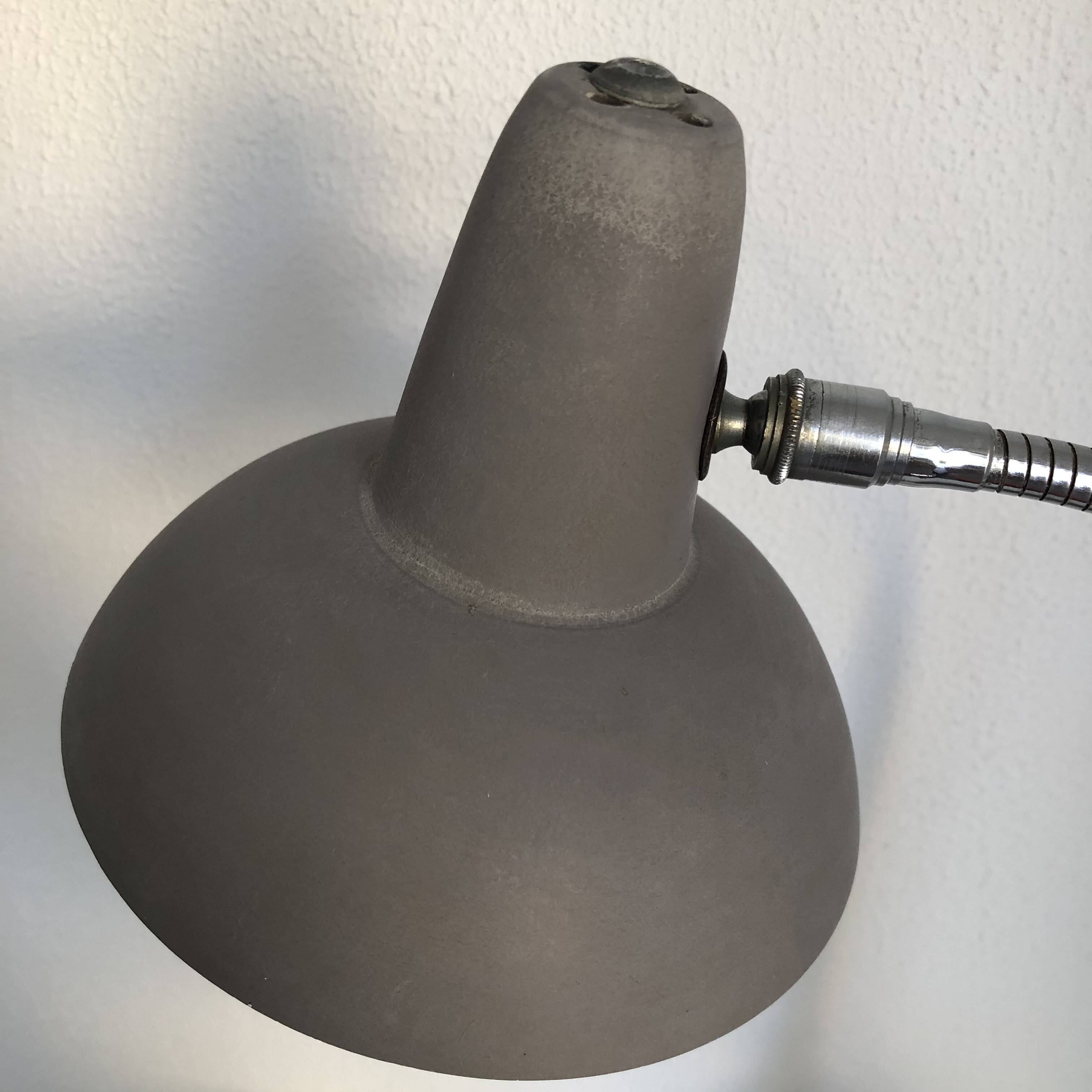 Vintage 1950s industrial workshop desk lamp Super Chrome - 60 cm