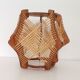 Vintage 60s Mid Century Modern wooden lamp shade for ceiling lamp
