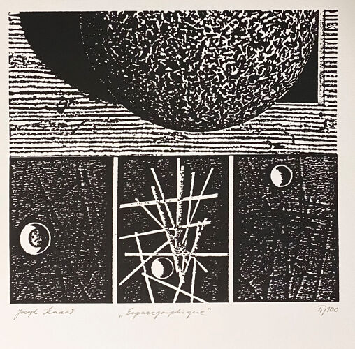 Espace graphique Sérigraphie par Joseph Kadar (1936-2019) Signée au crayon