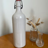 Bouteille en grès MKM blanc gris vintage