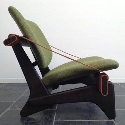 Low chair Jumbo 174 green by Olof Ottelin, 1950s