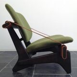 Low chair Jumbo 174 green by Olof Ottelin, 1950s