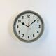 Grey Industrial Factory Wall Clock, 1950s