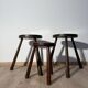 Farm stool in solid oak wood
