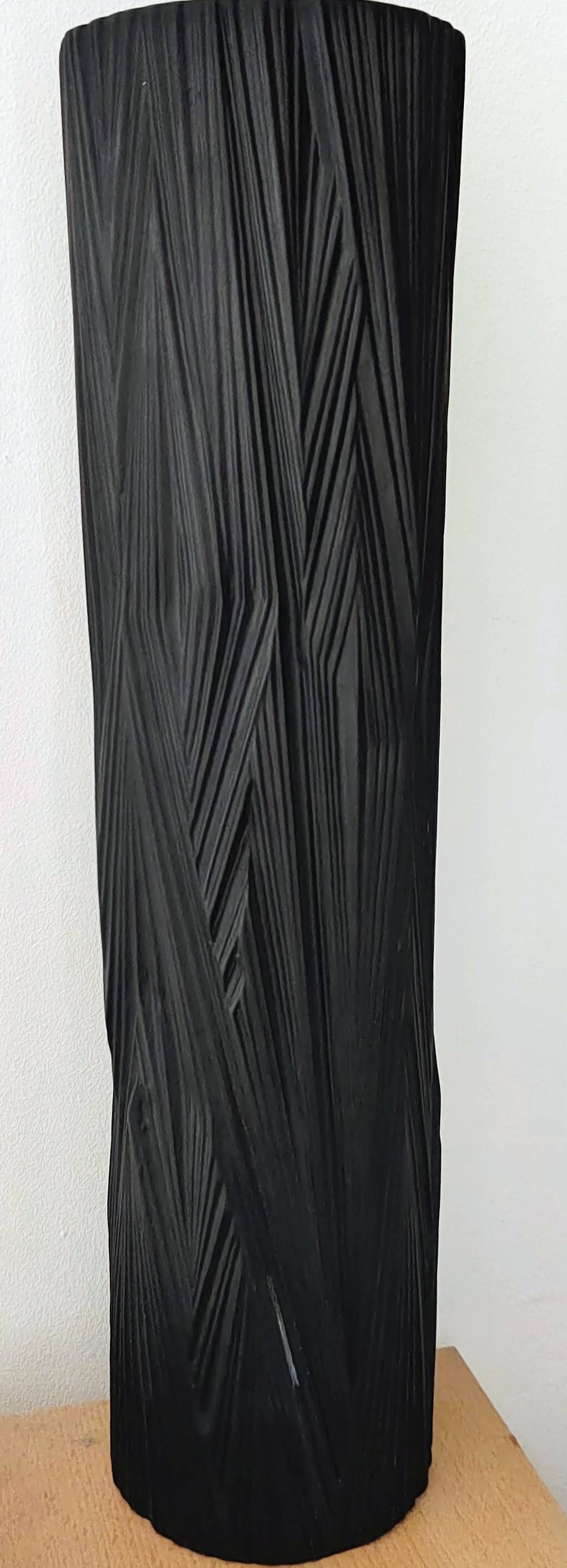 Column Vase 45cm Rosenthal Studio Line Black Porcelain - Martin Freyer O