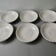 6 hollow plates in slurry, fish shape, Sarreguemines France