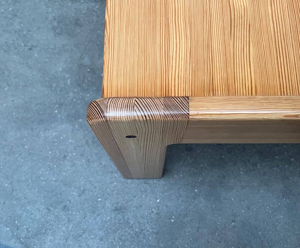 Vintage coffee table in Swedish pine by Yngve Ekström for Swedese, 1970s.