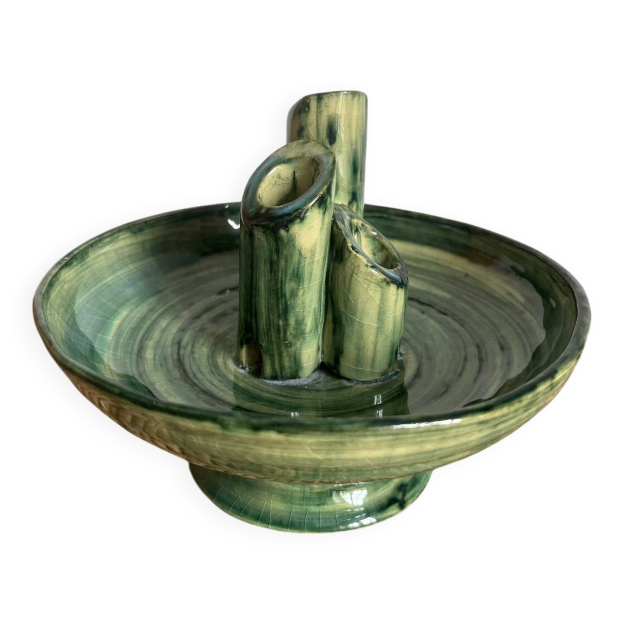 Cut ceramic vase