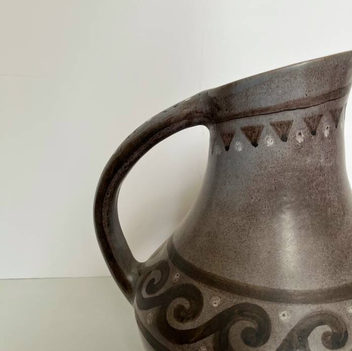 Large ceramic pitcher jug Marie-Madeleine Madeline jolly