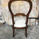 Chaise style Louis XV en merisier et tissu
