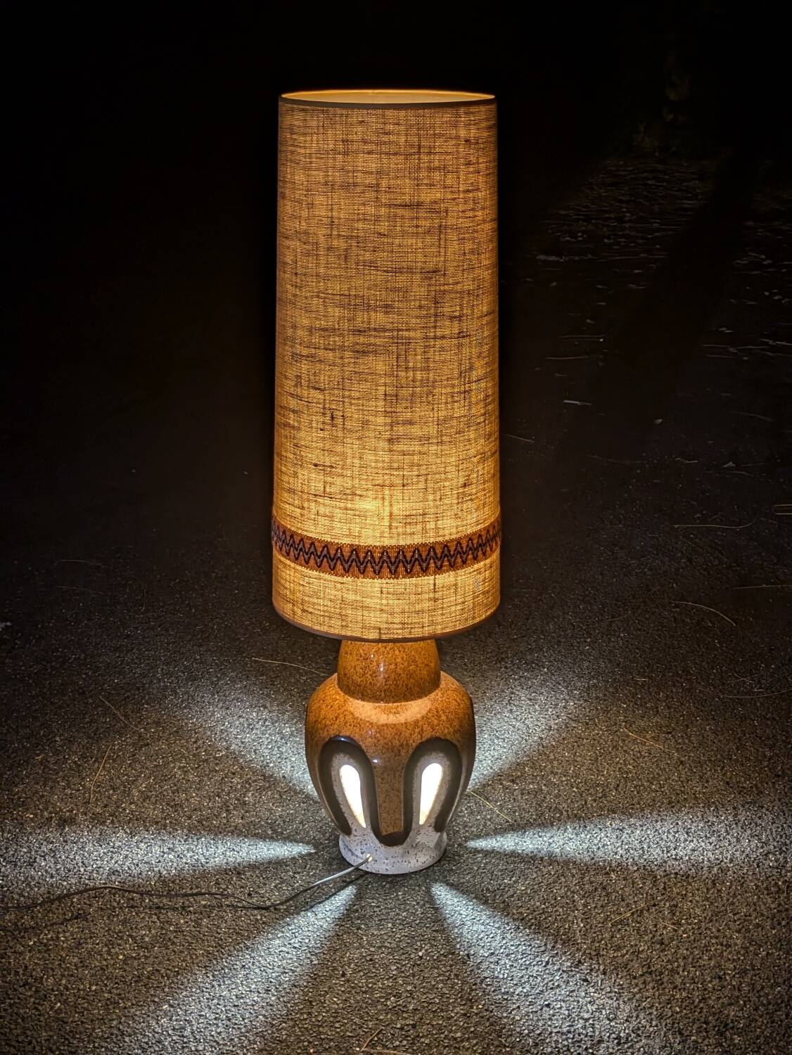 Vintage ceramic floor lamp signed Baudin vintage 1960 1970